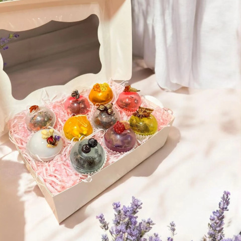 ЧАЙНІ БОМБОЧКИ РУЧНОЇ РОБОТИ В ПОДАРУНКОВІЙ УПАКОВЦІ